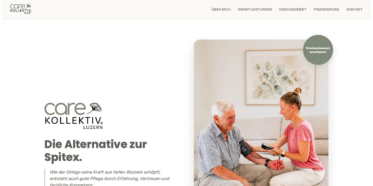 Startseite von Care Kollektiv Luzern