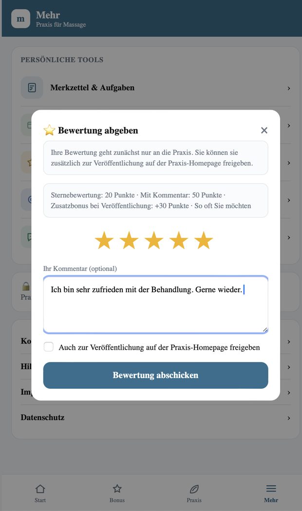 Bewertung abgeben